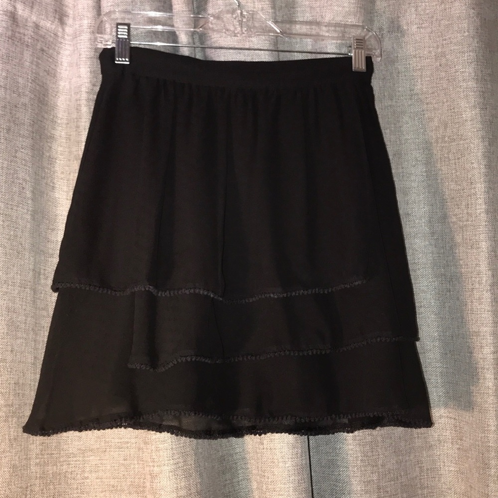 Black chiffon skirt